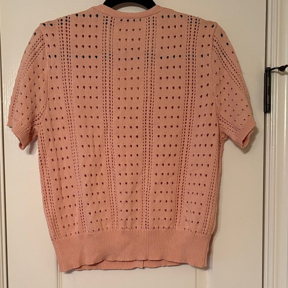 Elegant Peach Button-Up Women's Cardigan - Picture 5 of 5